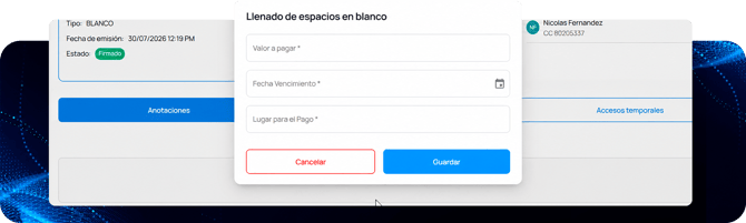 llenado de espacios en blanco